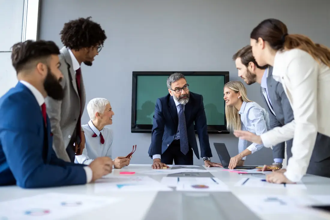The Intu Brands team in a meeting